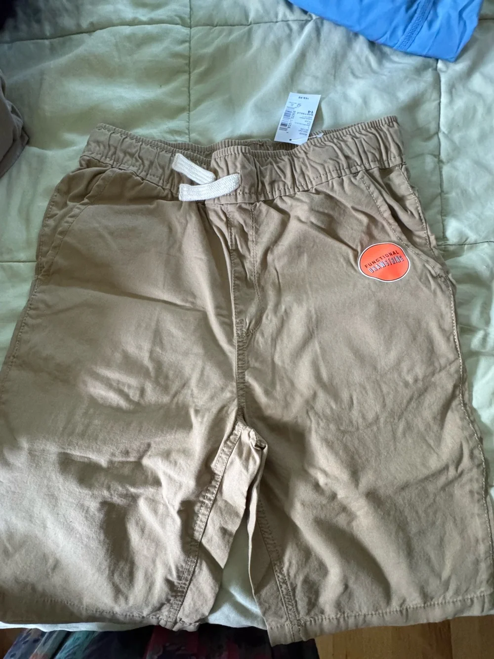 The Children's Place Khaki Drawstring Shorts - Tan